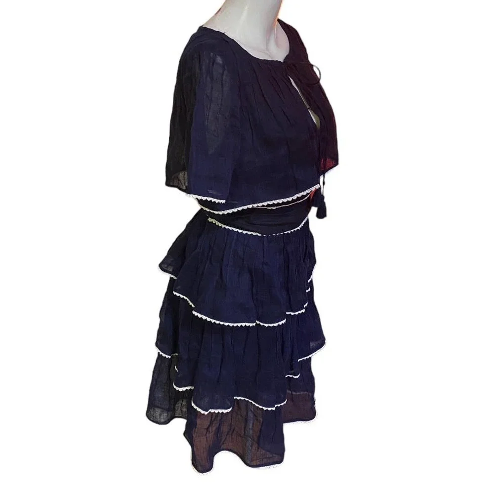 Tory Burch navy tiered